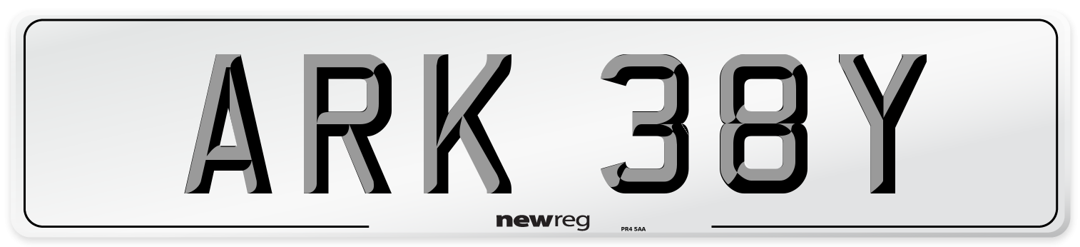 ARK 38Y Number Plate from New Reg